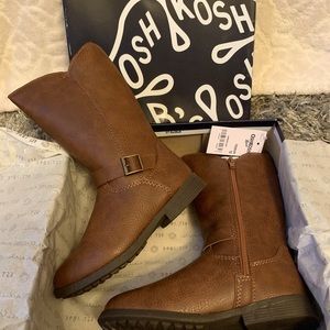 NWT/NIB Oshkosh (chocolate) brown boots Lumi style. Toddler size: 12.